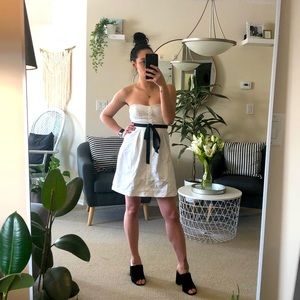 Strapless White Babydoll Dress